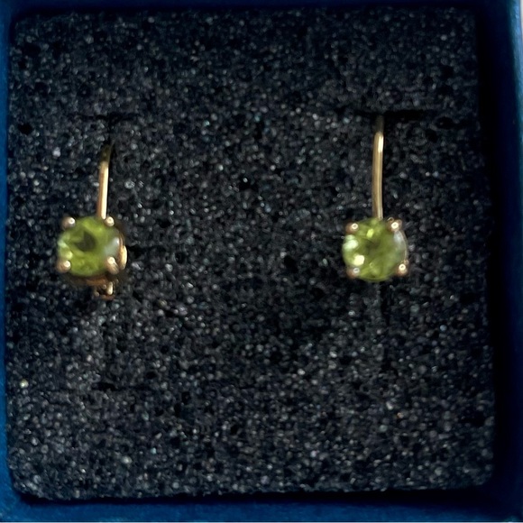 Green peridot earrings - Picture 2 of 6
